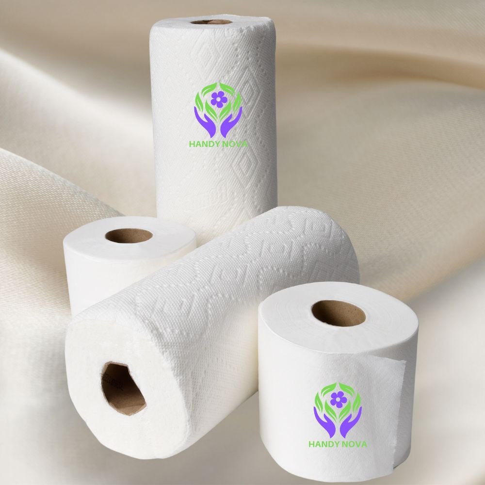 essential paper goods for the home, such as toilet paper, paper towels, napkins, and facial tissues.